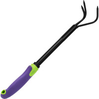 Стальной 3-зубый рыхлитель PALISAD 60x400 мм, обрезиненная эргономичная рукоятка LSR1 62063