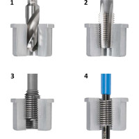 Метчик для вставки VOELKEL STI М22 шаг 2,5 мм HSS-G V03041