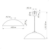 Светильник ЭЛЕТЕХ "Кайма 350 НСБ 72-60 М50 глянцевый белый /шнур белый/эко ИУ 1005301176