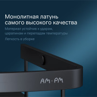 Полка для душа AM.PM Sense L угловая, двухъярусная, черный A7454222
