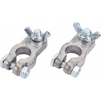 Клеммы АКБ в комплекте StartVOLT свинец, гайка-барашек 8мм SBT 001