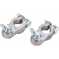 Клеммы АКБ в комплекте StartVOLT свинец, гайка-барашек 8мм SBT 001