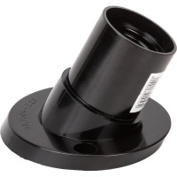 Патрон для лампочки ЮПИТЕР Е27 карболитовый потолочный наклонный черный JP7700-03