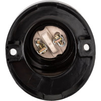 Патрон для лампочки ЮПИТЕР Е27 карболитовый потолочный наклонный черный JP7700-03