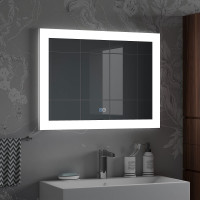 Зеркало с подсветкой и функцией антизапотевания Art&Max SOLI AM-Sol-800-600-DS-F-H
