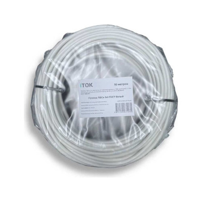 Провод ПВСн iTOK 2x1 ГОСТ белый 10 метров i-KPP-PVSN-210-10-W