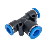 Тройник цанговый T-образный соединительный (8-8-10 мм) SHPI PGT 0810