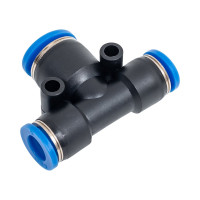 Тройник цанговый T-образный соединительный (8-8-10 мм) SHPI PGT 0810