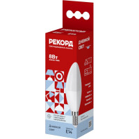 Светодиодная лампа РЕКОРД B37-U 8W Е14 4000К 25039