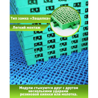 Садовые дорожки, покрытие для сада, дачи, спортивных площадок ПластФактор Клевер-Спорт 1 кв.м. цвет зеленый, 4630027112767