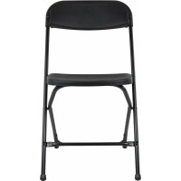 Складной стул для дома и офиса BRABIX  Golf CF-002, черный каркас, пластик черный, 531563