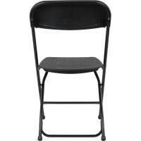 Складной стул для дома и офиса BRABIX  Golf CF-002, черный каркас, пластик черный, 531563