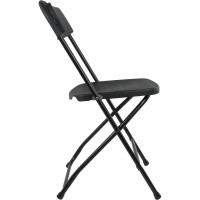 Складной стул для дома и офиса BRABIX  Golf CF-002, черный каркас, пластик черный, 531563