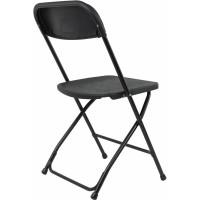 Складной стул для дома и офиса BRABIX  Golf CF-002, черный каркас, пластик черный, 531563