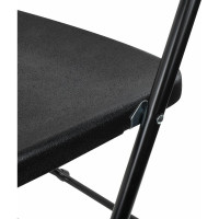 Складной стул для дома и офиса BRABIX  Golf CF-002, черный каркас, пластик черный, 531563