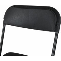 Складной стул для дома и офиса BRABIX  Golf CF-002, черный каркас, пластик черный, 531563