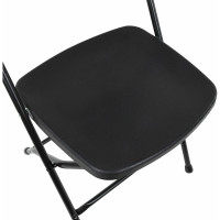 Складной стул для дома и офиса BRABIX  Golf CF-002, черный каркас, пластик черный, 531563