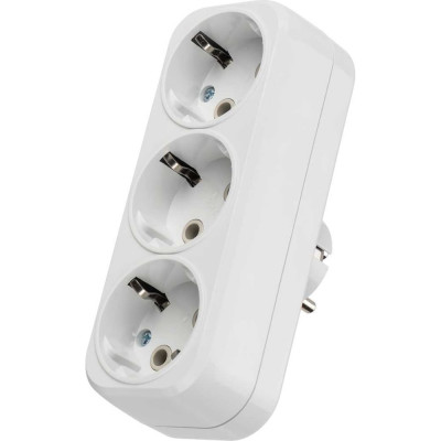 Блок на 3 гнезда TDM ELECTRIC 2П+З плоский 16А 250B SQ1806-0033