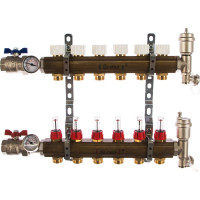 Распределительный коллектор из латуни с расходомерами 6 вых. STOUT SMB 0473 000006