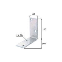 Уголок для балки ALBERTS оцинкованный 100х100х40х4мм, 333508