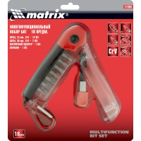 Многофункциональный набор бит 18 предметов MATRIX 11383