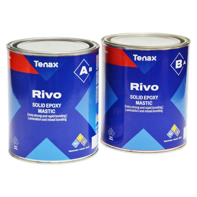 Эпоксидный клей Tenax Rivo-15 Nero PLUS черный/густой 1,0+1,0л 039.210.5554