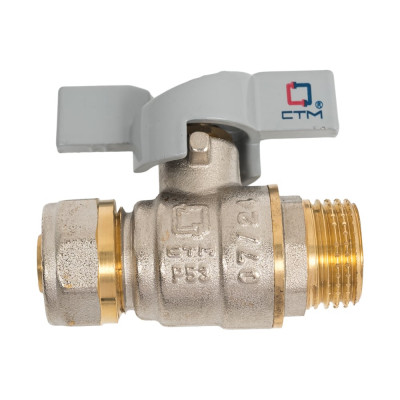 Шаровой кран для воды СТМ СТАНДАРТ 16х1/2", ц/ш, бабочка CWPM1216