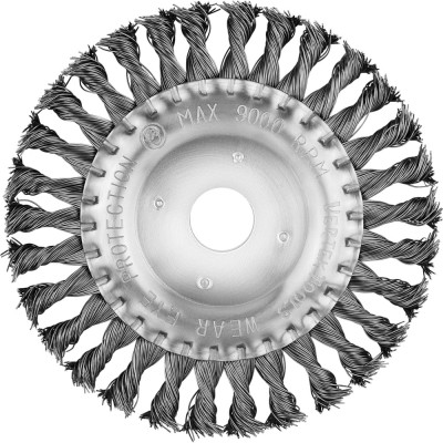 Щетка плоская (150х22 мм; крученая проволока) для УШМ vertextools 12100-150