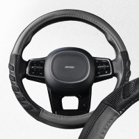 Оплетка SKYWAY Racer-1 M, черно/серая, экокожа S01102413