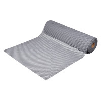 Коврик-дорожка против скольжения VORTEX ШАШКИ ПВХ, 4.5 мм, 0.9х10 м, серый 24071