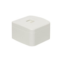 Розетка EKF Phone Минск, 1-местная, ОП, белая, Basic EGT01-034-10