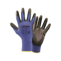 Нейлоновые перчатки повышенной чувствительности с полиуретановым покрытием ULTIMA ULT640/XL