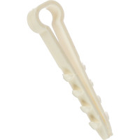 Дюбель хомут КРЕП-КОМП для крепления ПРЯМОУГОЛЬНОГО кабеля цвет-белый 8х5 100шт дх85