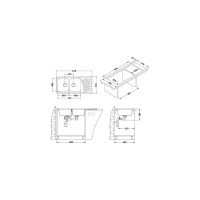 Мойка ALVEUS ELEGANT 70 SAT-90 1110х510 мм, 2X в комплекте с сифоном 1130555 1009386