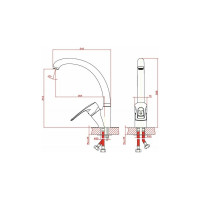Смеситель для кухни Zollen Siegen высокий излив, картридж 40 мм SI74411632 448021