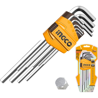 Набор шестигранников INGCO HEX Long 1,5-10мм. INDUSTRIAL HHK11091