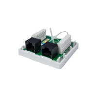 Компьютерная розетка SUPRLAN 8P8C /RJ-45/, UTP, Cat.5e, 2 порта 10-0309