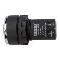 Нажимная моноблочная кнопка Emas красная, 22мм, IP40, 1НО+1НЗ, MB102DK