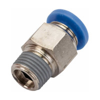 Фитинг цанговый прямой с наружной резьбой 1/8M для трубки диаметром 6 мм SHPI PC 06-R01