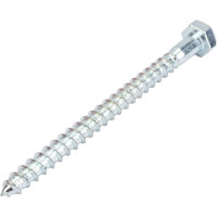 Сантехнический болт Стройбат DIN 571, 8x100 мм, белый цинк 007401