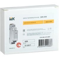 Промежуточное реле IEK OIR 2 контакта, 8А, 48В, AC/DC OIR-208-ACDC48V