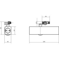Доводчик GEZE TS2000 NV BC EN2-4/5 с рычажной тягой, черный RAL9005 68990