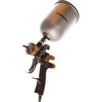 Пневматический краскопульт INTERTOOL LVLP BRONZE, форсунка 1.8мм, бачок 600 мл, PT-0135