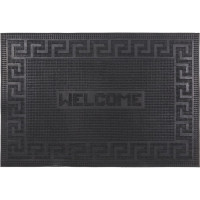Коврик SUNSTEP резиновый, 40х60 см, Welcome, черный 31-027
