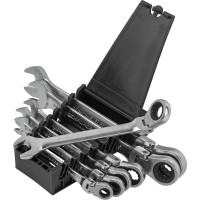 Набор комбинированных трещоточных ключей с шарниром Rockforce 7пр. RF-51072F(46764)