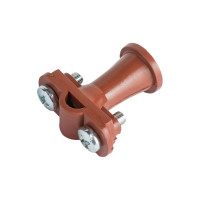 Держатель круглого проводника EZETEK 6-10мм коричневый, высота 38мм, пластик 91105