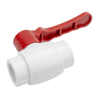 Шаровой кран Blue Ocean (шар - латунь) полипропиленовый для ГВС рычаг - 25 PPRF/BV/PPR/HW-1(W)-25