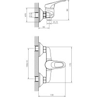 Одноручный смеситель для душа Decoroom DR21055