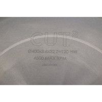 Диск пильный по ПВХ и алюминию HM (400х3.6х32 мм; Z=120; NEG) CUT2 20335