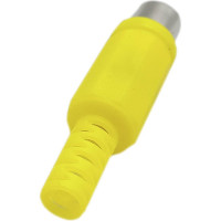 Разъем RCA гнездо Pro Legend пластик на кабель, желтый, PL2156